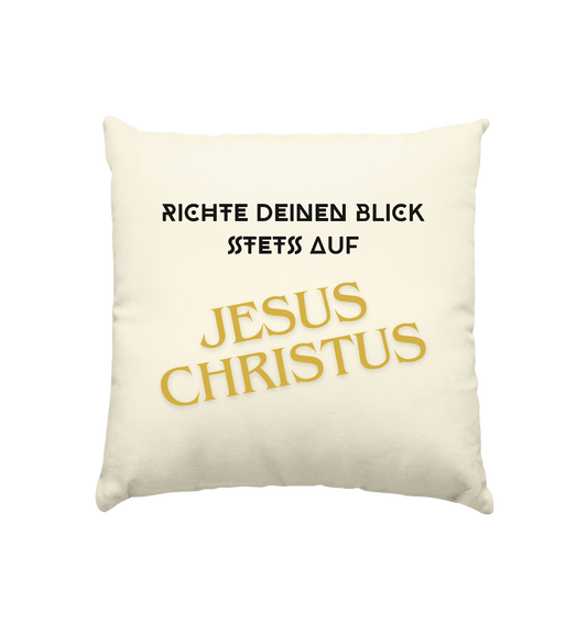 Richte dein blick - Kissen natur 40x40cm