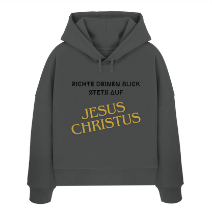 Richte dein blick - Womens Organic Boxcut Hoodie