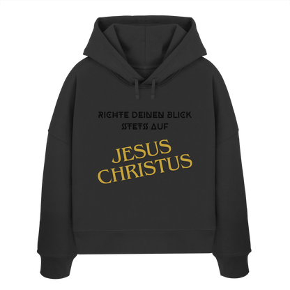 Richte dein blick - Womens Organic Boxcut Hoodie