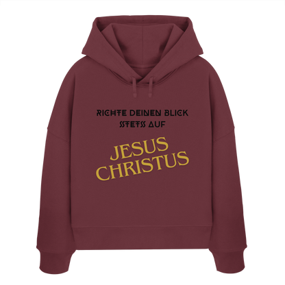 Richte dein blick - Womens Organic Boxcut Hoodie
