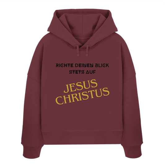 Richte dein blick - Womens Organic Boxcut Hoodie