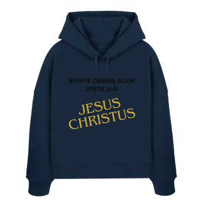Richte dein blick - Womens Organic Boxcut Hoodie