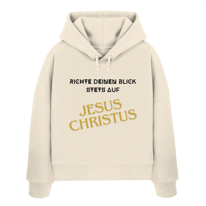 Richte dein blick - Womens Organic Boxcut Hoodie
