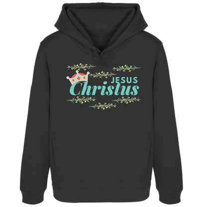 Jesus Christus mit Krone  - Womens Organic Hoodie B&C