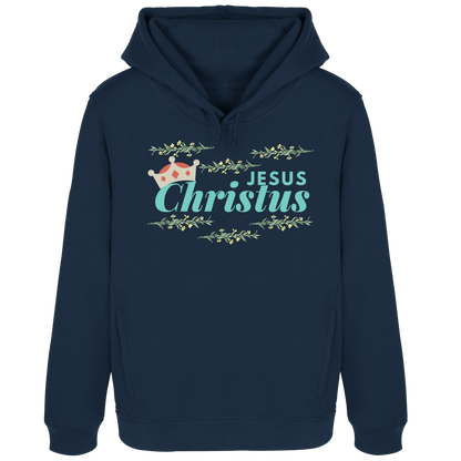 Jesus Christus mit Krone  - Womens Organic Hoodie B&C