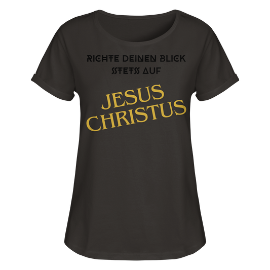 Richte dein blick - Womens Roll-Up T-Shirt