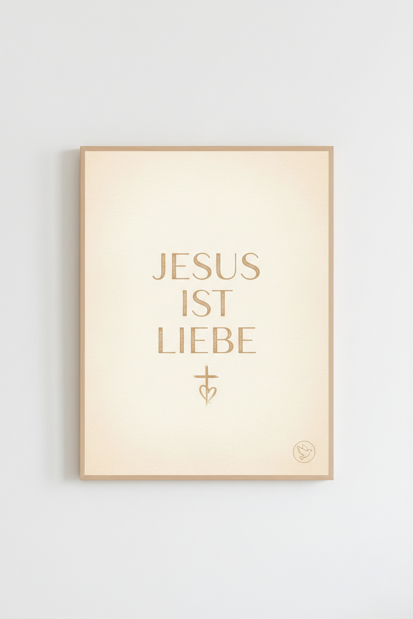 Jesus ist Liebe Poster